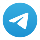Logo de Telegram con enlace al perfil de la misma red social